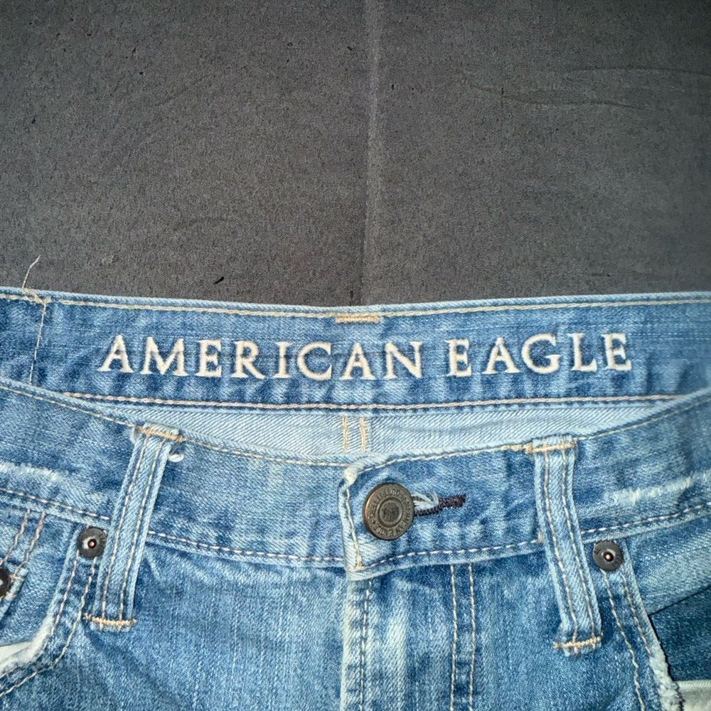 American Eagle Outfitters Premium  Light Blue Relaxed Bootcut Men's Jeans 34 - Picture 2 of 10